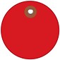 BOX 3 Plastic Circle Tags, Red