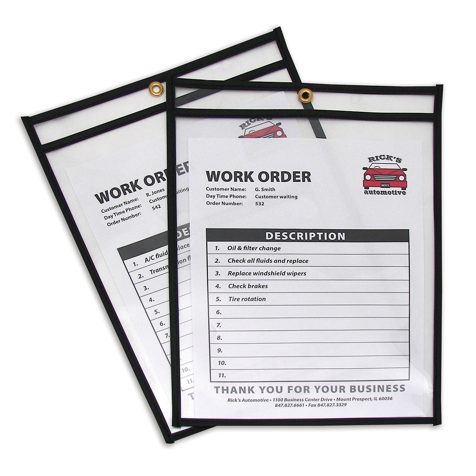 Partners Brand Job Ticket Holder, 9 x 12, 25/Pack (JTH105)