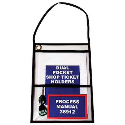 Partners Brand Dual Pocket Job Ticket Holder, 9 x 12, 15/Pack (JTH125)