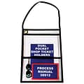 Partners Brand Dual Pocket Job Ticket Holder, 9 x 12, 15/Pack (JTH125)