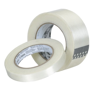 3M™ Polypropylene Film Filament Tape, 0.94W x 60.14 yds., Clear, 12 Pack (T915893212PK)