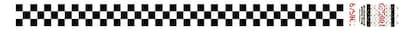 Tyvek® 3/4 x 10 Checkerboard Wristband, Black/White