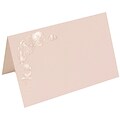 JAM Paper® Foldover Placecards, 2.75 x 4.25, Ivory Embossed Seashells Wedding place cards, 100/pack (307324865)