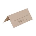 JAM Paper® Placecards, Table Number Place Cards, White with Silver Place Cards, 50/pack (2259420974)