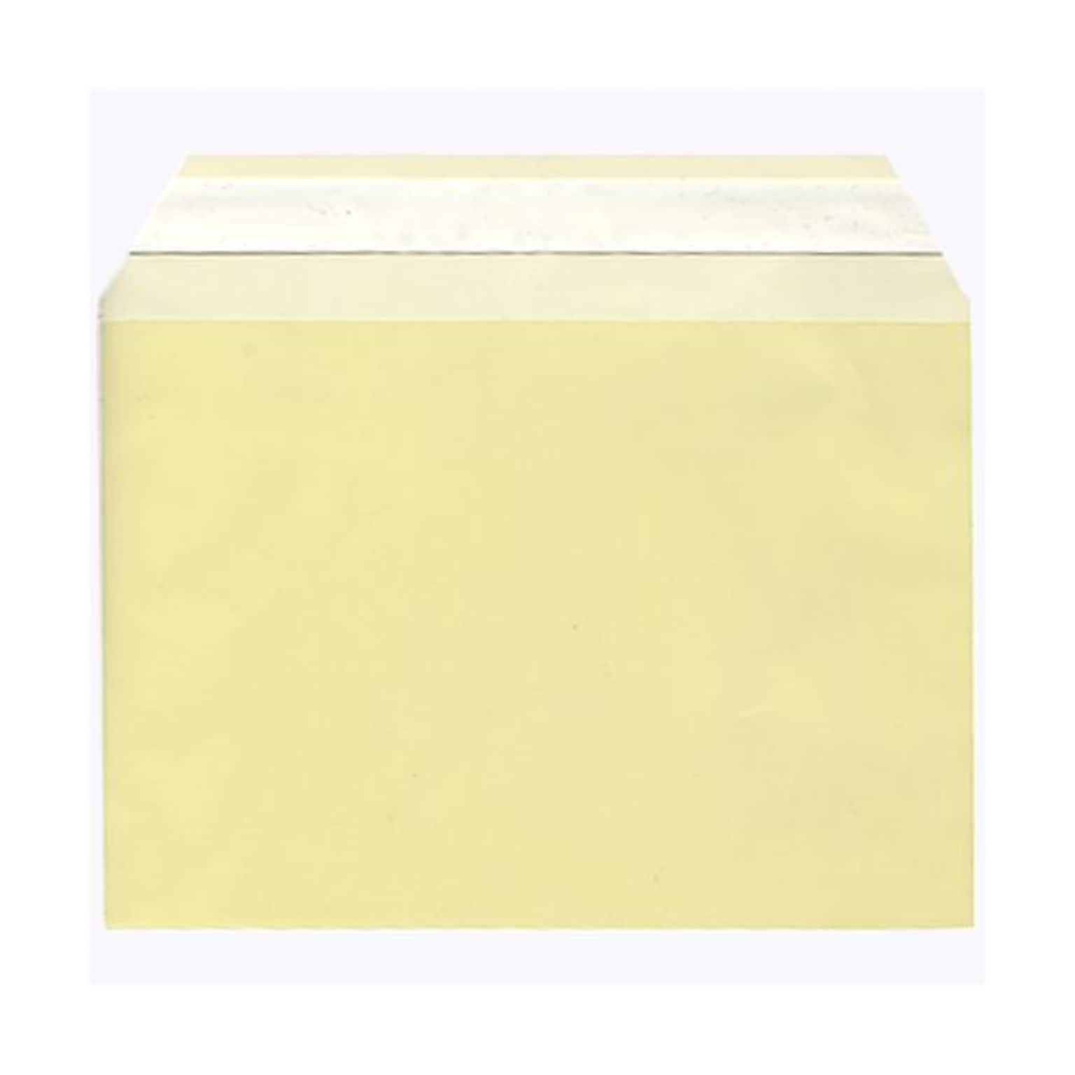 JAM Paper Cello Sleeves with Peel & Seal Closure, 5.0625 x 7.1875, Yellow, 100/Pack (2783139)