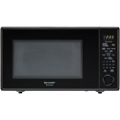 Sharp® 1.8 cu. ft. Full Size Countertop Microwave Oven With 15 Turntable, 1100 W, Black