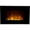 Frigidaire® 35 Oslo Wall Hanging LED Fireplace With Color-Changing Flame Effect; Black