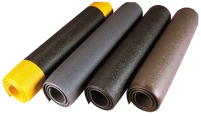 NoTrax Cushion-Stat Sponge Dissipative/Anti-Static Floor Mat, 2 x 3, Black/Yellow (825S0023BY)