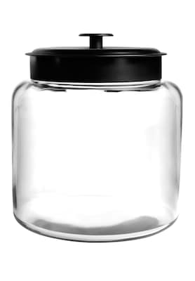 Anchor Hocking® 1.5 gal Glass Montana Jar With Black Lid, Clear