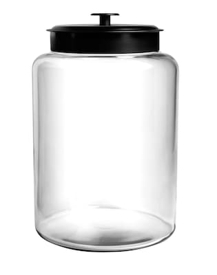 Anchor Hocking® 2.5 gal Glass Montana Jar With Black Lid, Clear