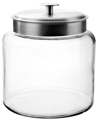 Anchor Hocking® 1.5 gal Glass Montana Jar With Silver Lid, Clear
