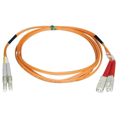Tripp Lite® 4m Fiber Optic LC Male/SC Male Multimode Duplex Patch Cable, Orange