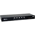 Tripp Lite® 4 Port Dual Monitor DVI KVM Switch With Audio and USB 2.0 Hub; Black