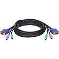 Tripp Lite® 15 PS/2 Slim Cable Kit For B007-008 KVM Switch; Black