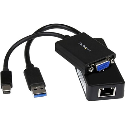 Startech LENX1MDPUGBK VGA & Gigabit Ethernet Adaptor Kit For Lenovo X1 Carbon 2; Black