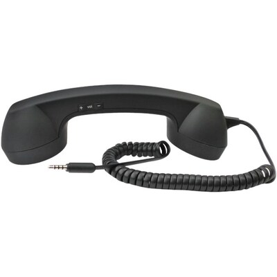 Premiertek Retro Handset With Volume Control For iPhone/iPad; Black