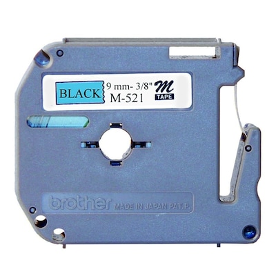 Brother P-touch M-521 Label Maker Tape, 3/8 x 26-2/10, Black on Blue (M-521)