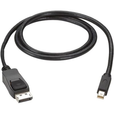 Black Box® 3' Mini DisplayPort To DisplayPort A/V Cable; Black