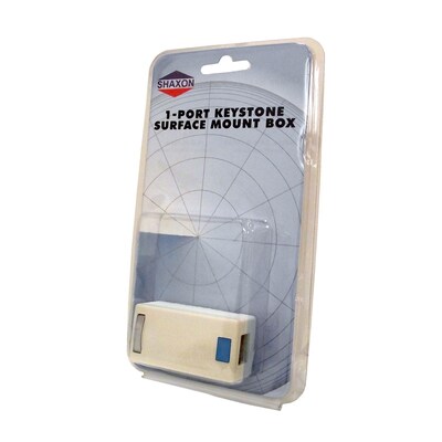 Shaxon 1 Port Keystone Surface Mount Box, White