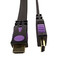 Shaxon 2 m HDMI Type A Male/Male Flat Slim Profile High Speed Cable With Ethernet, Black
