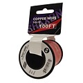 Shaxon 100 Solid Copper 22 AWG Wire On Spool, Red