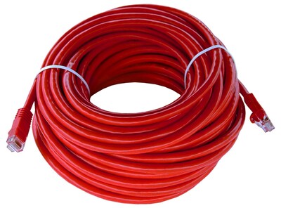 Shaxon 50 Molded Category 6 RJ45/RJ45 Patch Cord, Red
