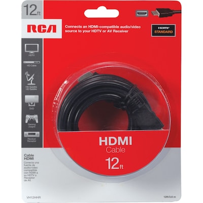 RCA® 12 HDMI M/M Audio/Video Cable, Black