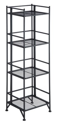 Convenience Concepts X-Tra Storage 4-Tier Folding Metal Shelf (8017B)