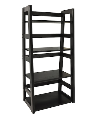 Convenience Concepts 44.25 Wood Bookcase, Black (131410)