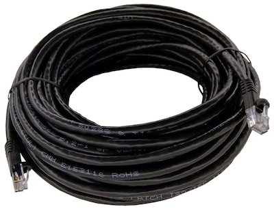 Shaxon 50 Molded Category 6 RJ45/RJ45 Patch Cord, Black