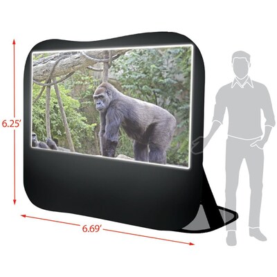 Sima® 84" Pop-Up Projection Screen