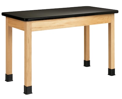 DWI Oak Table 30H x 48W x 24D Laminate, Oak Wood Plastic Laminate Top