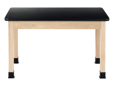 Diversified Woodcrafts Rectangular Science Table, 48 x 24, Black/Maple (P710LBBM30N)