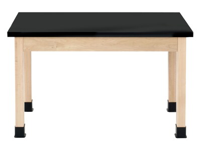 Diversified Woodcrafts Rectangular Science Table, 48" x 24", Black/Maple (P7102BM30N)