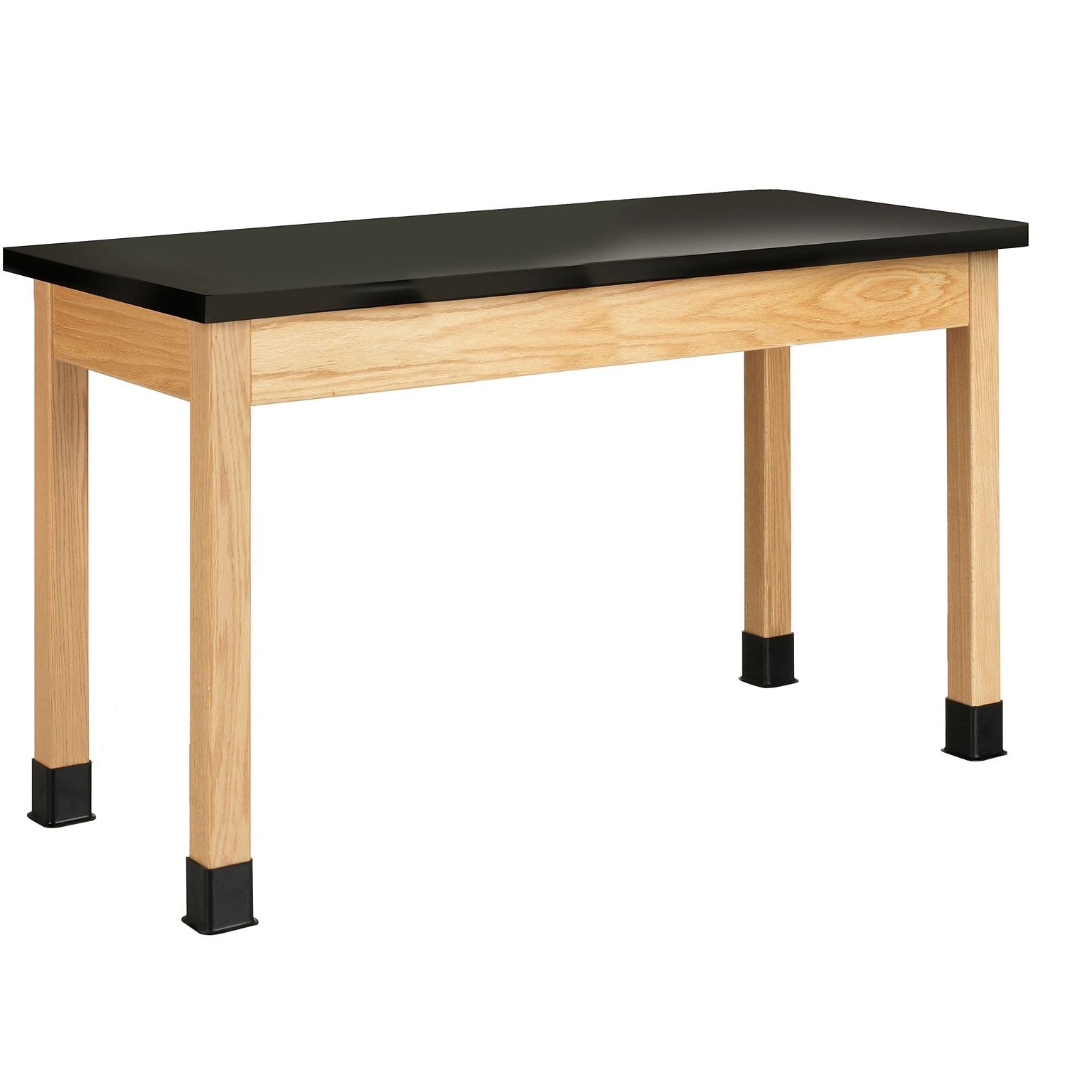 DWI Rectangular Science Table, 54 x 24, Black/Oak (P7202BK30N)