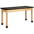 DWI Science Table 30H x 60W x 24D Solid Red Oak