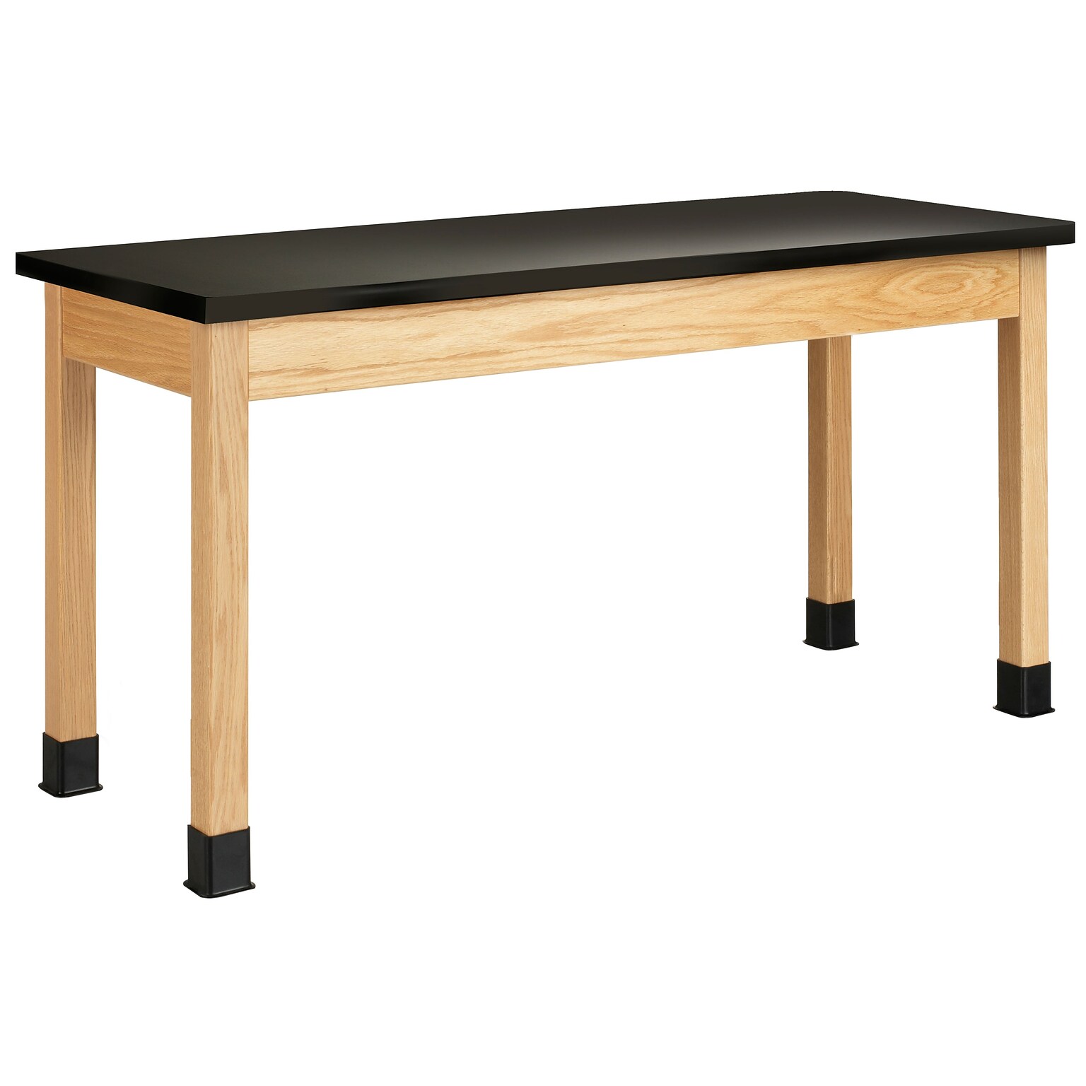 DWI Rectangular Science Table, 60 x 24, Black/Oak (P7602BK30N)