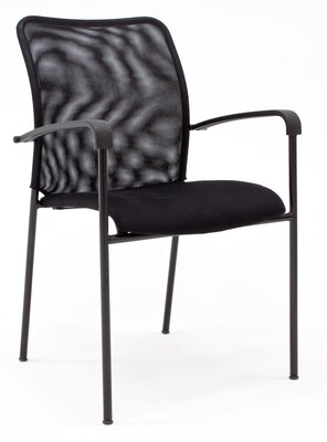Regency Mario Mesh Stack Chair, Black (5275BK)