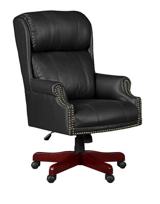 Regency Barrington Leather Swivel Chair, Black (9099LBK)