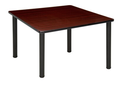 Regency Kee Breakroom Table, 36W, Mahogany/Black, (TB3636MHBPBK)