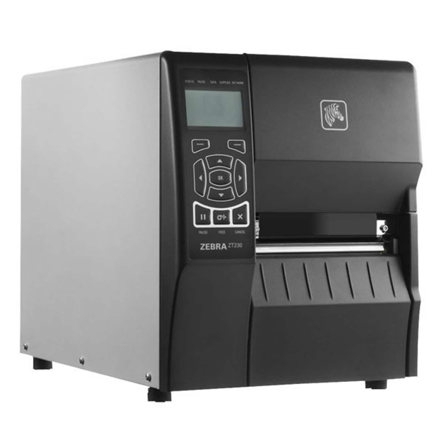 Zebra® ZT200™ Series 203Dpi Monochrome Desktop Direct Thermal/Thermal Transfer Label Printer