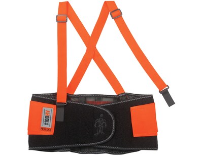 Ergodyne® ProFlex® 100 Economy Hi-Visibility Back Support, Orange, 2XL