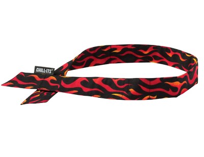 Ergodyne Chill-Its 6705 Evaporative Cooling Bandana, Flames, One Size, 24/Carton (12311)