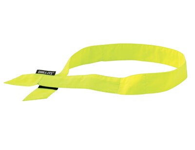 Ergodyne Chill-Its 6705 Evaporative Cooling Bandana, Lime, One Size, 24/Carton (12321)