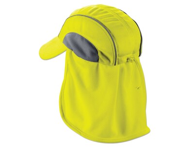Ergodyne Chill-Its High-Performance Cooling High Visibility Sun Hat, Hi-Visibility Lime, One Size (12520)