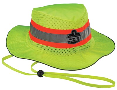 Ergodyne Cooling High Visibility Sun Hat, Lime, Small/Medium (12590)