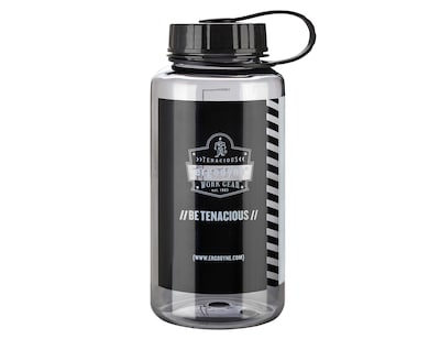 Ergodyne® Chill-Its® 1 Liter Wide Mouth Plastic Water Bottle, Gray