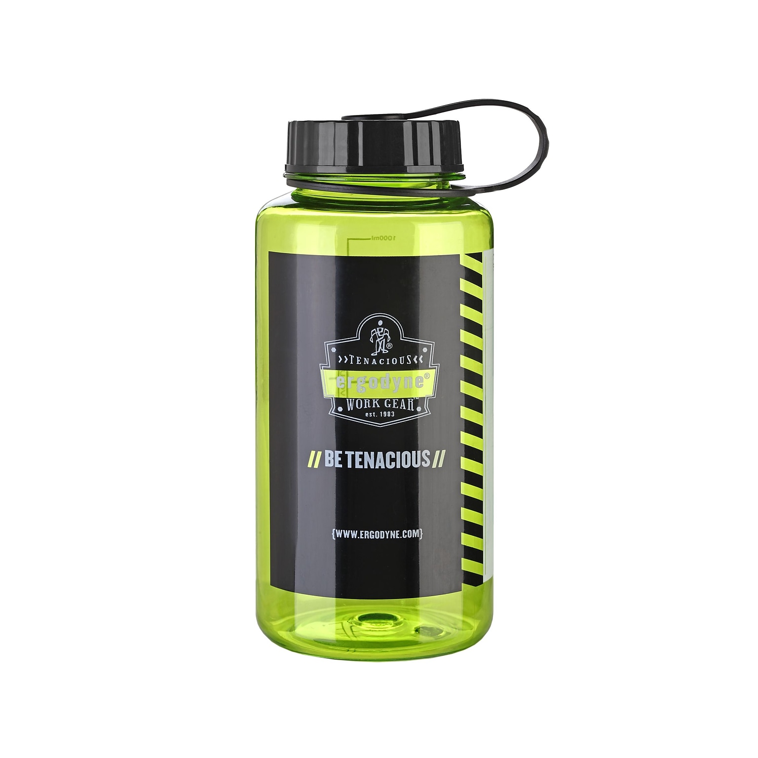 Ergodyne® Chill-Its® 1 Liter Wide Mouth Plastic Water Bottle, Lime