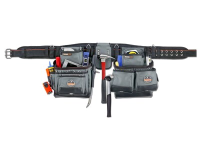 Ergodyne® Arsenal® 28-Pocket Synthetic Tool Rig, Gray, Large