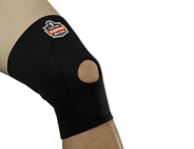 Ergodyne® ProFlex® Knee Sleeve With Open Patella/Anterior Pad, Black, Small